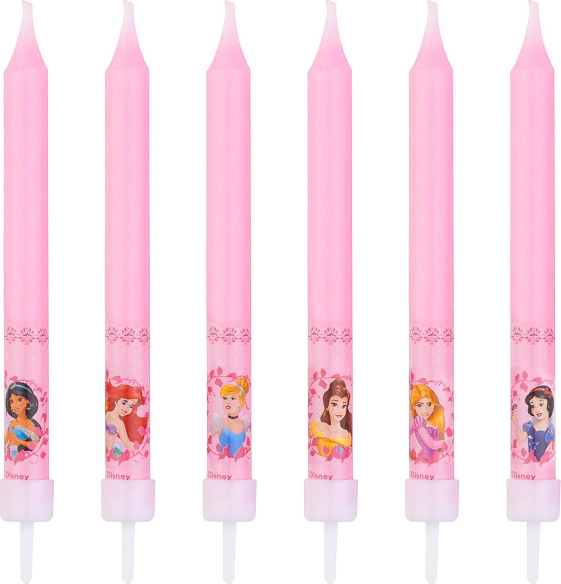 DEKORA - 8 Disney Princesses verjaardagskaarsen - Decoratie > Taartdecoraties